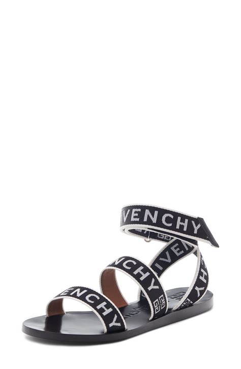 givenchy logo strap sandals